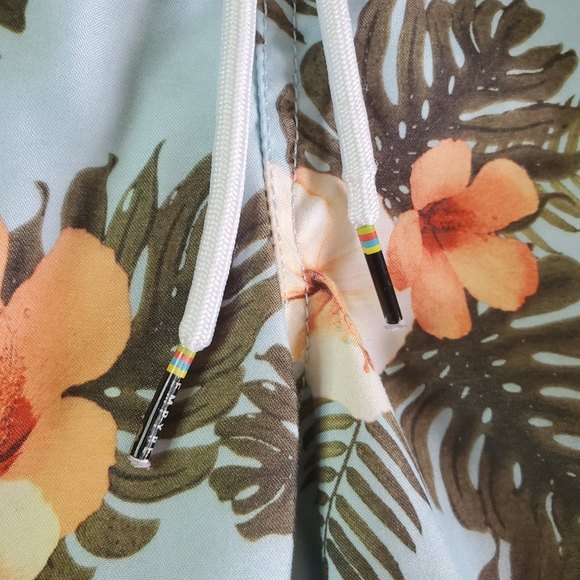 Empyre men's tropical floral Hawaii print swim board shorts size large - Picture 7 of 12
